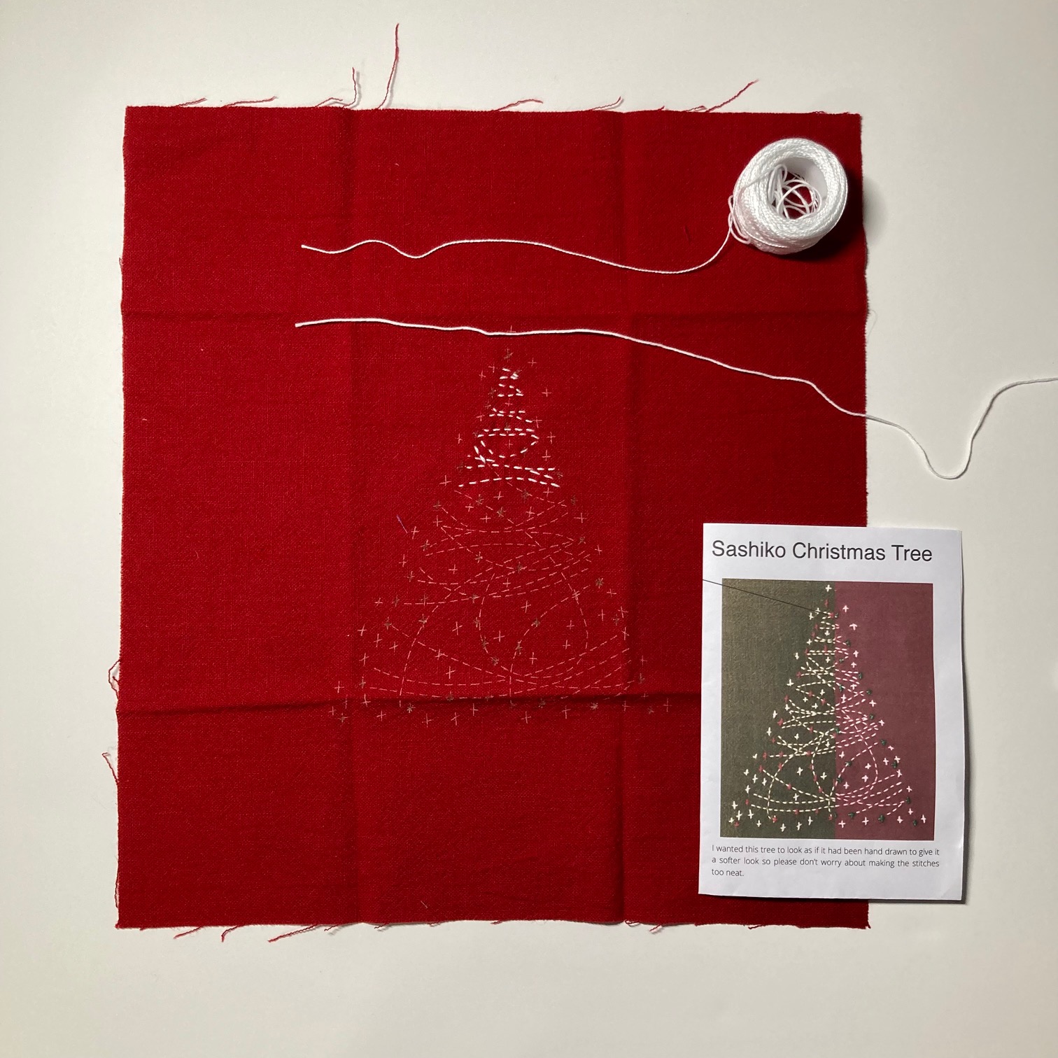 Sashiko Christmas tree just started