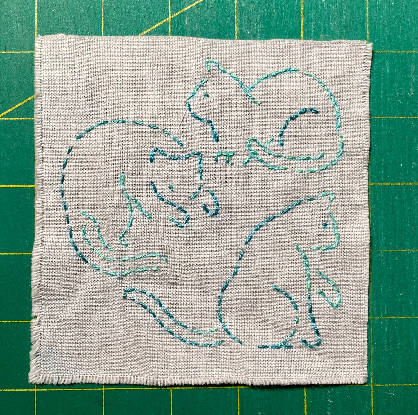 Sashiko cats