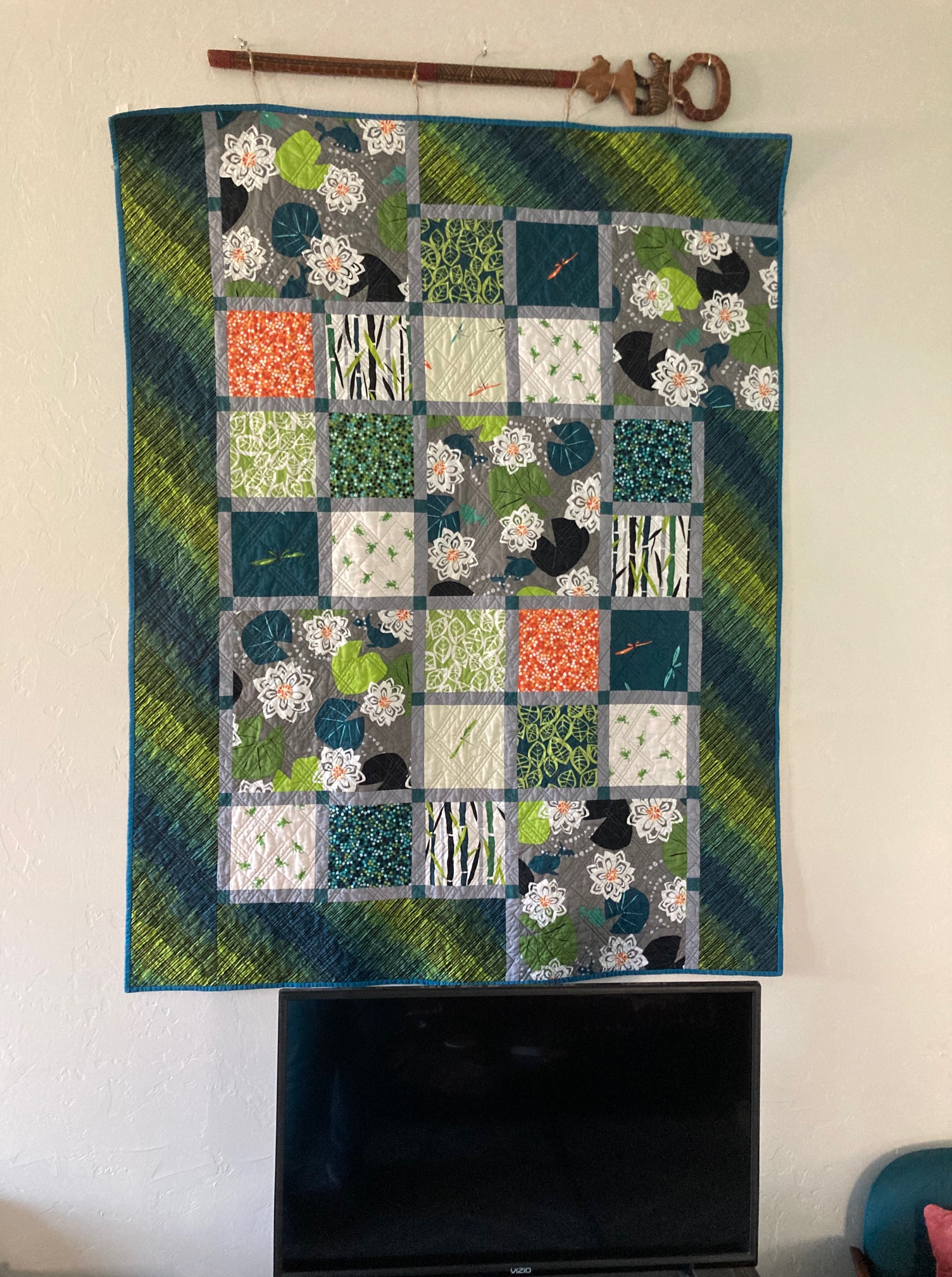 Pond quilt in situ