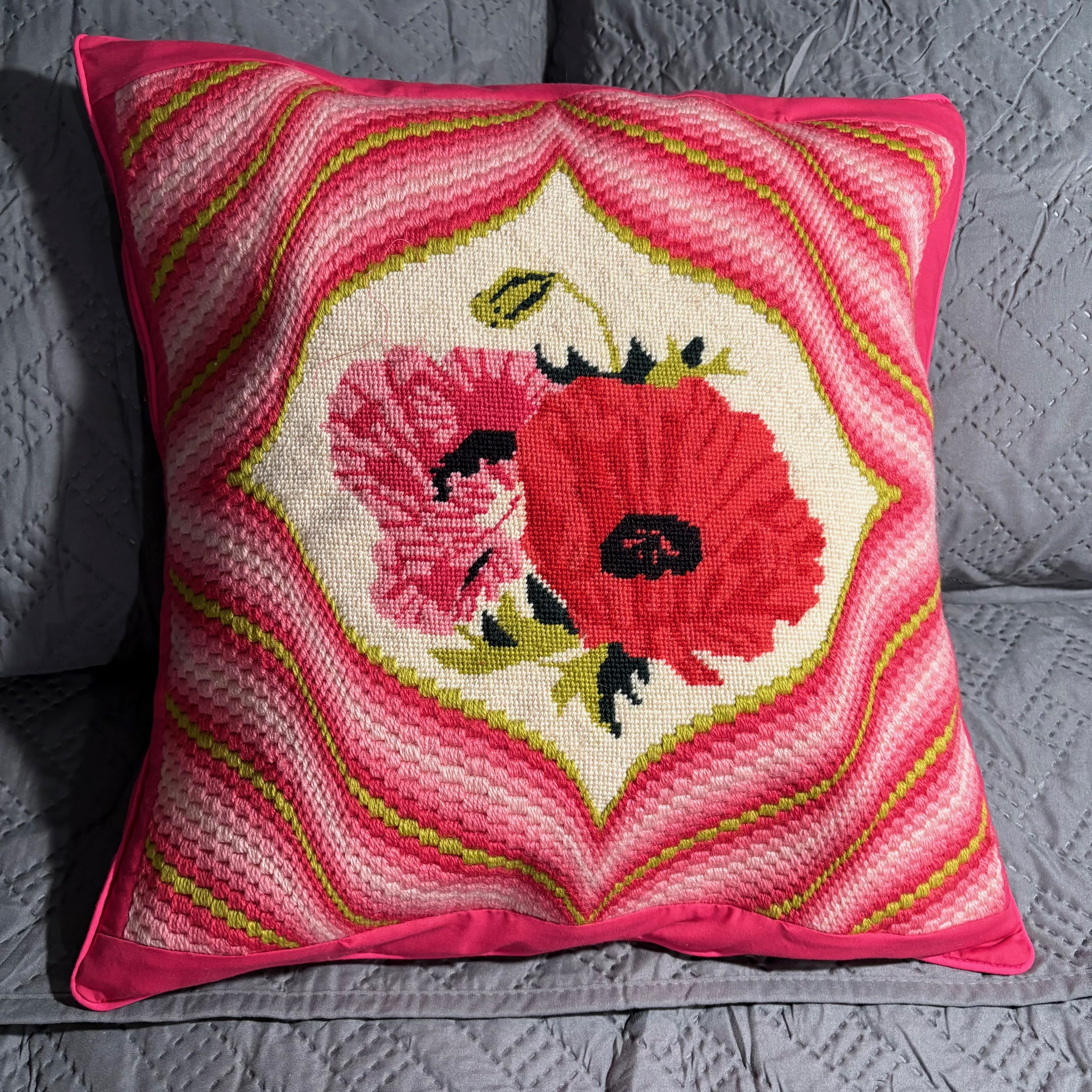 Moms needlepoint pillow