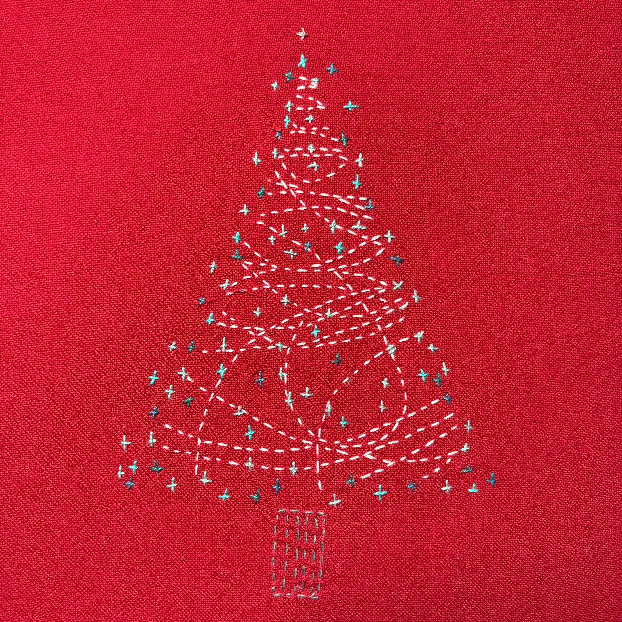 Sashiko Christmas Tree