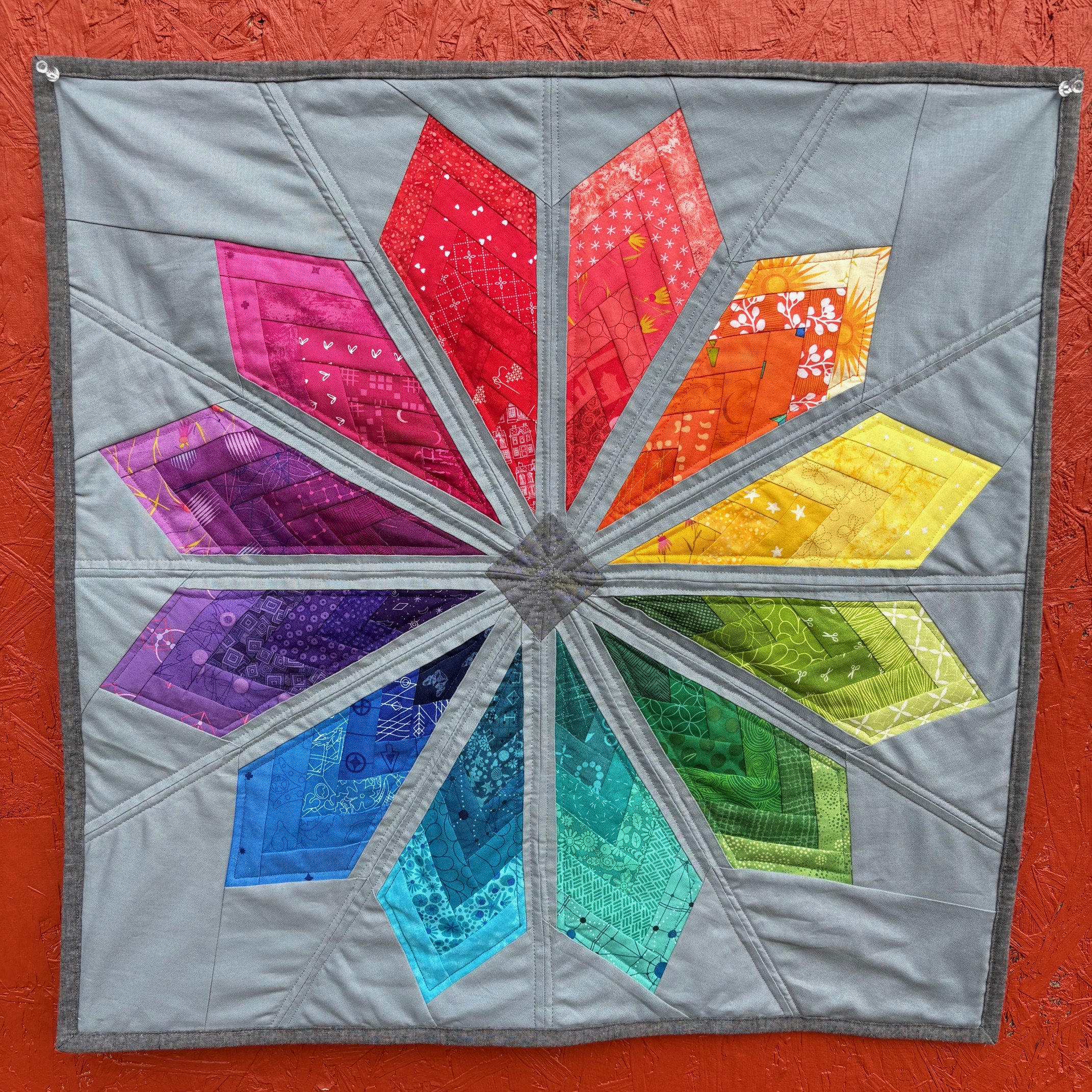 Colorburst Mini Quilt Finished
